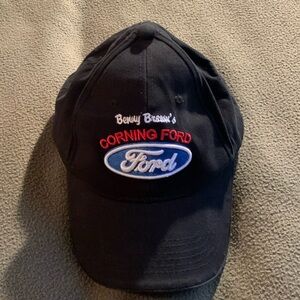 Benny Brown’s Corning Ford black hat. Adjustable Velcro strap in back. One size